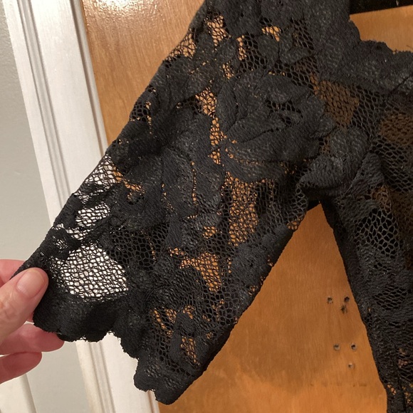 Vintage Victoria Secret Black Lace Top - Picture 4 of 5